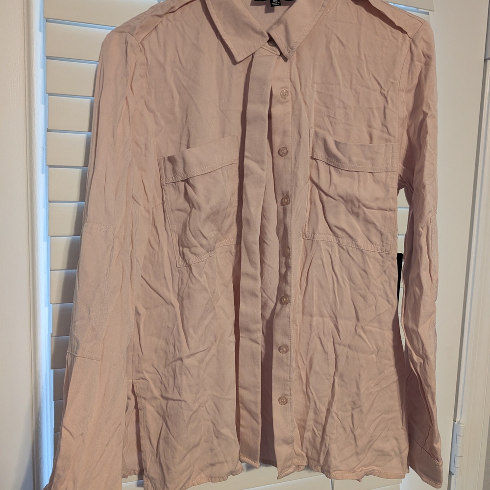 Lulu's Baby Pink Button-Down Shirt